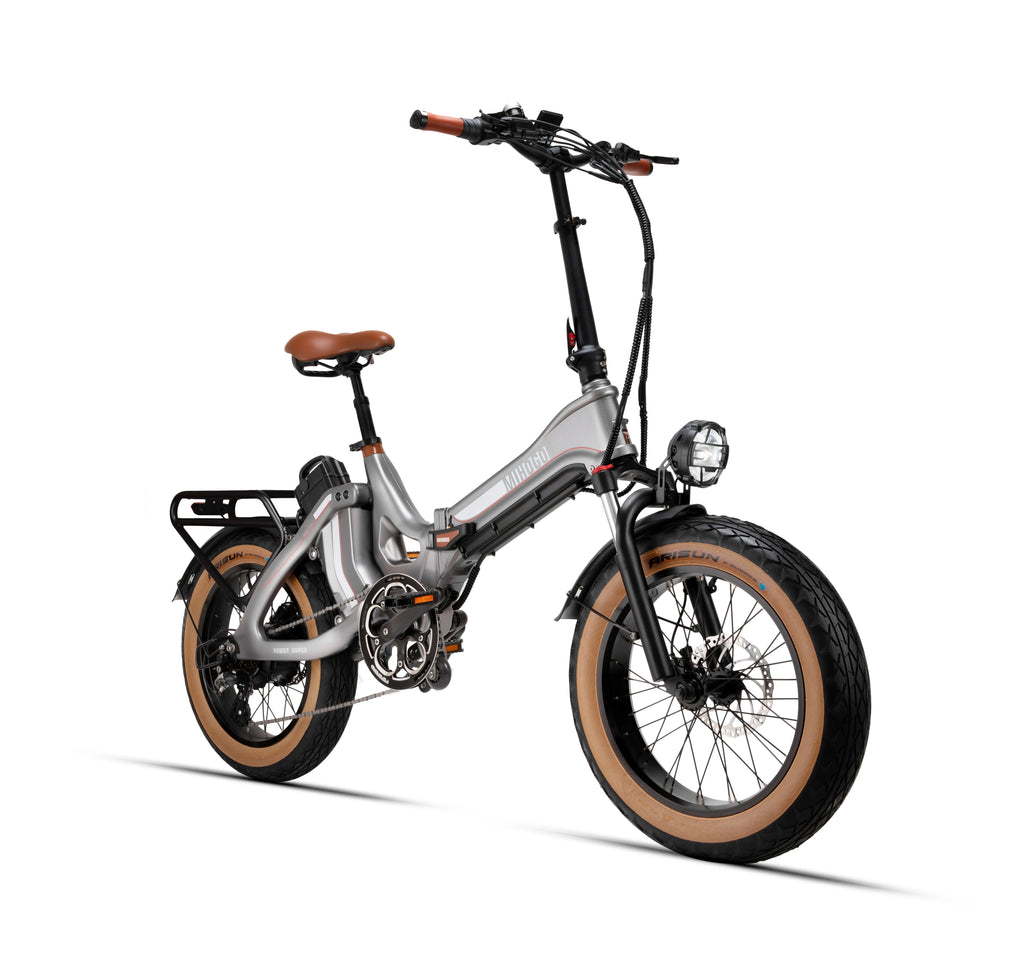 MIHOGO ONE Adult Electric Bicycle 750W City Ebike 48V 12.8+16AH Dual Batteries E-bike 20"Fat Tire Foldable Electric Bike