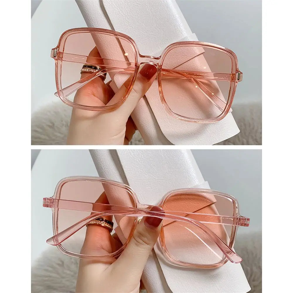 Oversized Sunglasses for Women Luxury Vintage Square Sun Glasses Classic UV400 Big Frame Lady Eyewear