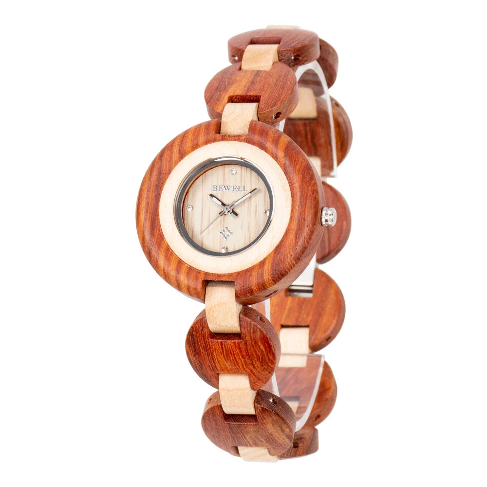Natural Wooden Women Watches Watch Handmade Quartz Wood Watch Sport Unique Wristwatch for Women