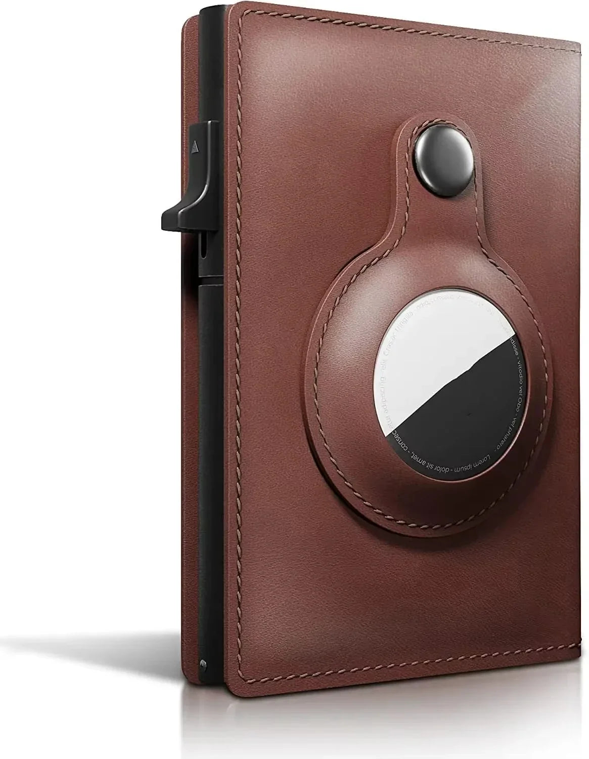 Smart AirTag Wallet for Men Minimalist AirTag Holder Leather Wallet with Blocking Card Holder