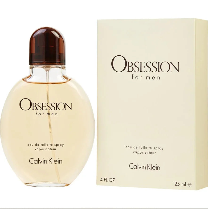 Calvin Klein Obsession men Eau De Toilette Spray 125ml Woody Oriental Scent Original Long-Lasting Fragrance