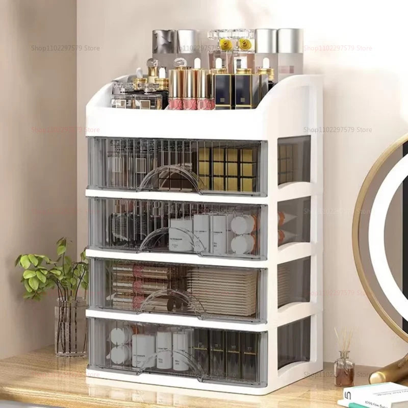 Cosmetics storage box, storage drawer, hair accessories multi-layer storage cabinet, cosmetics jewelry box, stationery multifunc