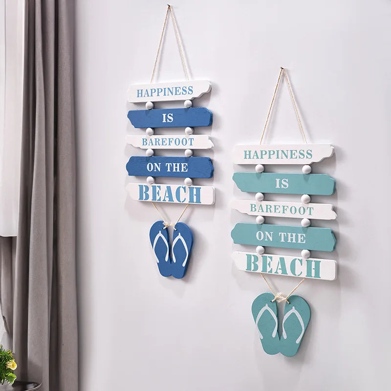 Mediterranean Creative Listing Wall Decor Pendant Wall Hanging Ornaments Vintage Living Room Ocean Beach Theme Restaurant