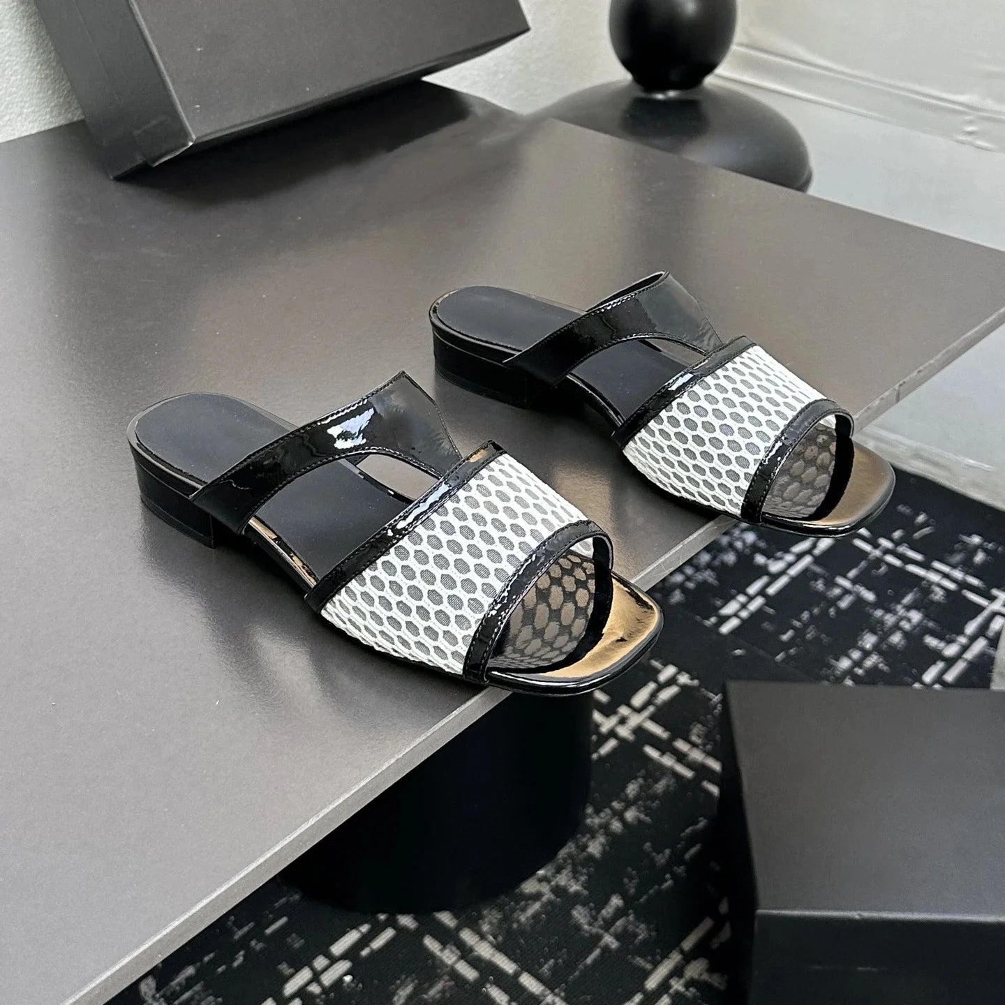 New Shoes Women Size35-41 Weaving Slippers Flat Platform Genuine Leather Slides Summer Flats Designer Shoes Zapatillas De Mujer