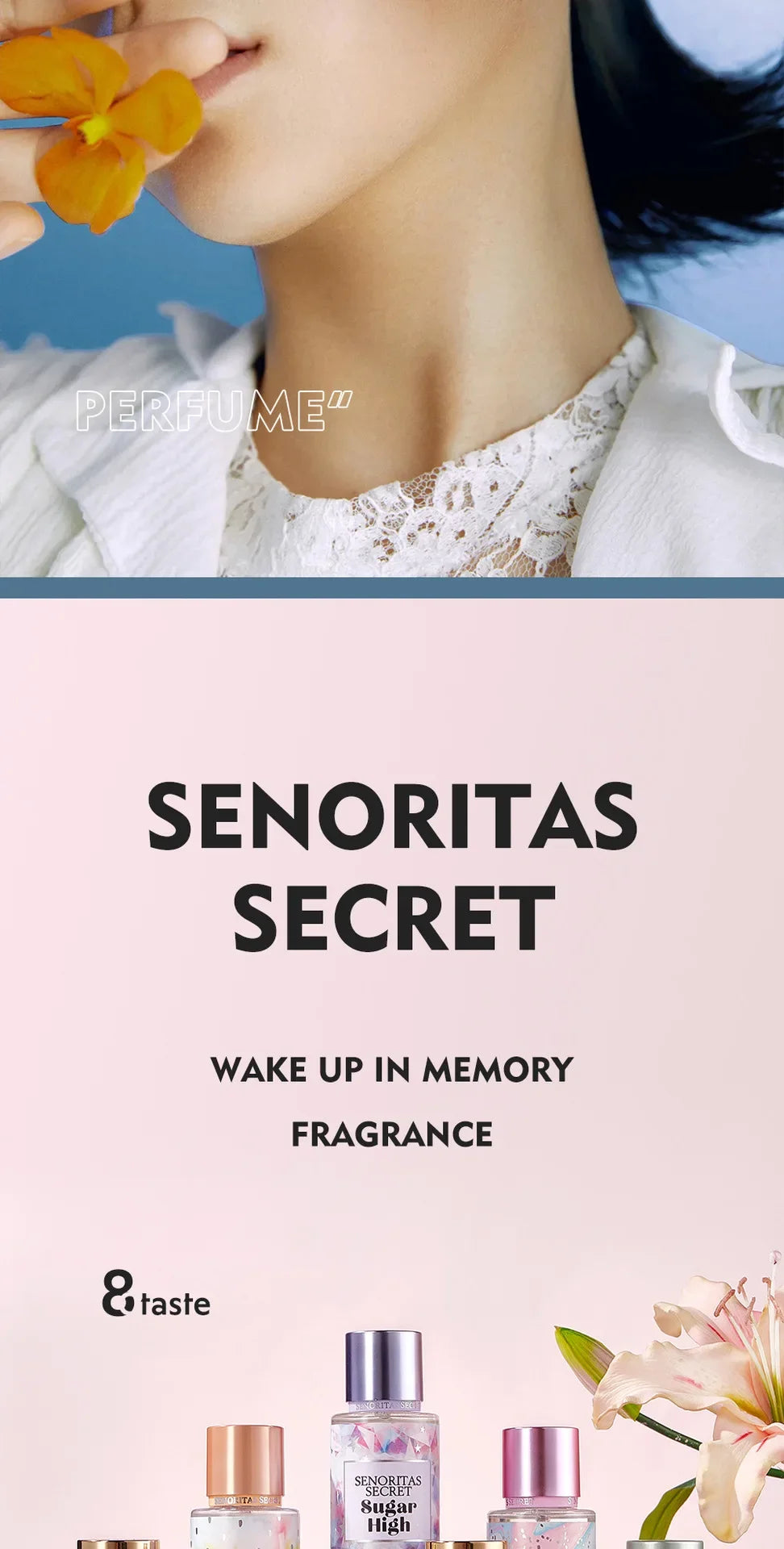 Body Spray Women's  Fragrance Floral and Fruit Tone Lasting Fragrance Thailand's 250ml