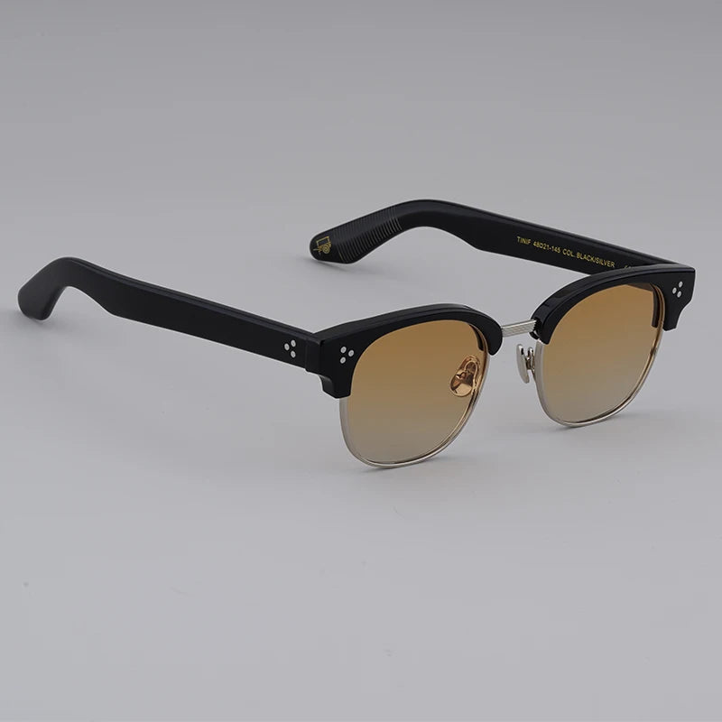 LEMTOSH Glasses Frames TINIF For Men Women Acetate Alloy Square Classic Eyewear Designer Brand Vintage Fashion Eyeglasses