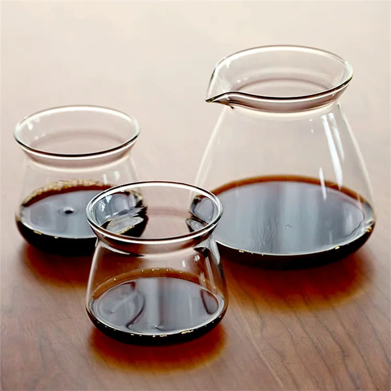 500ml Hand-brewed Glass Coffee Pot Ice Coffee Sharing Pot 210ml Coffee Aroma Cup Hand Brewing Coffee Bariata Tools