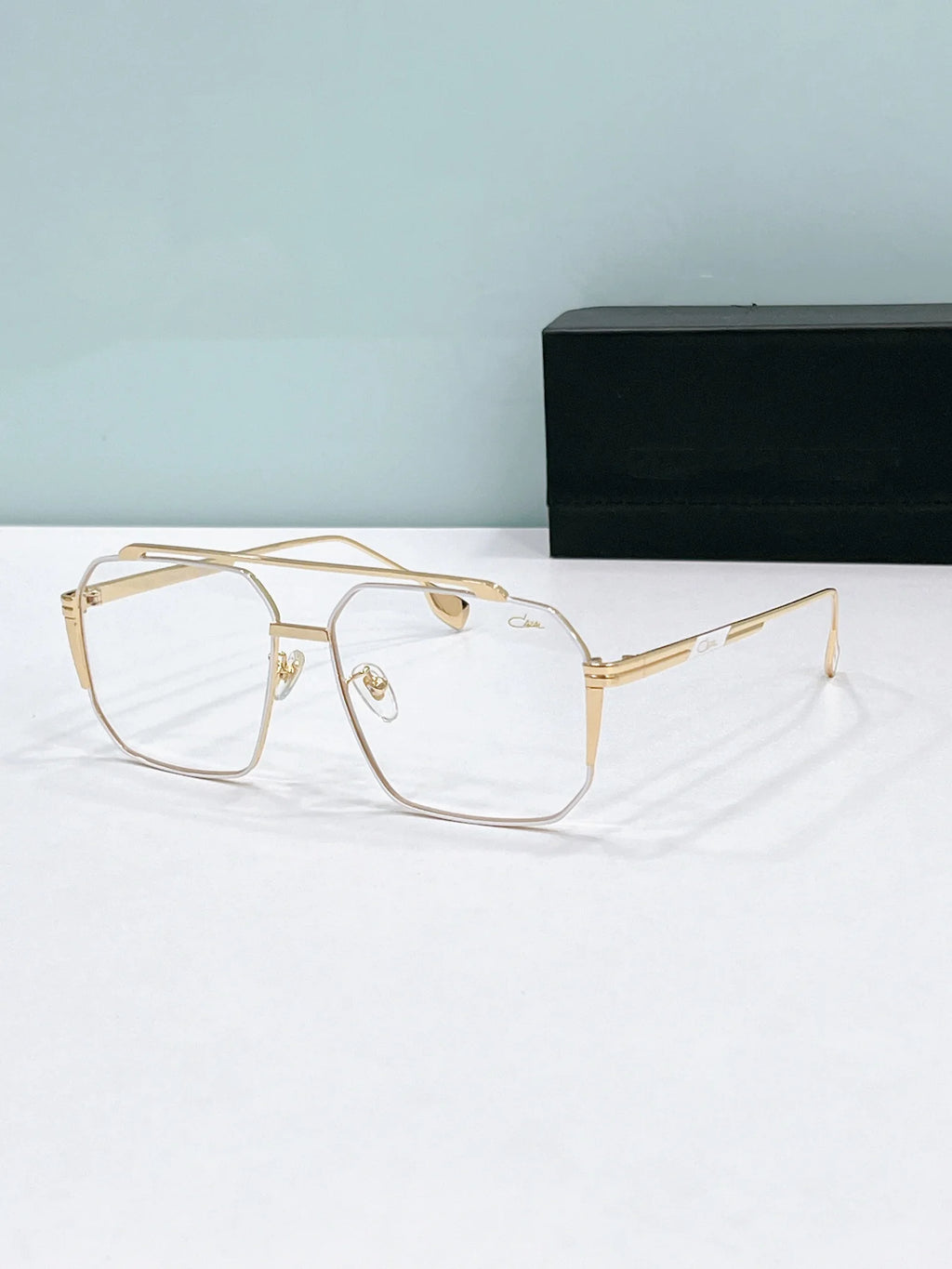 Original CCAZAL MOD755 Luxury Top Quality Black Alloy Frame Men Sunglasses Stylish UV400 Driving Anti-Glare Women Couple Eyewear