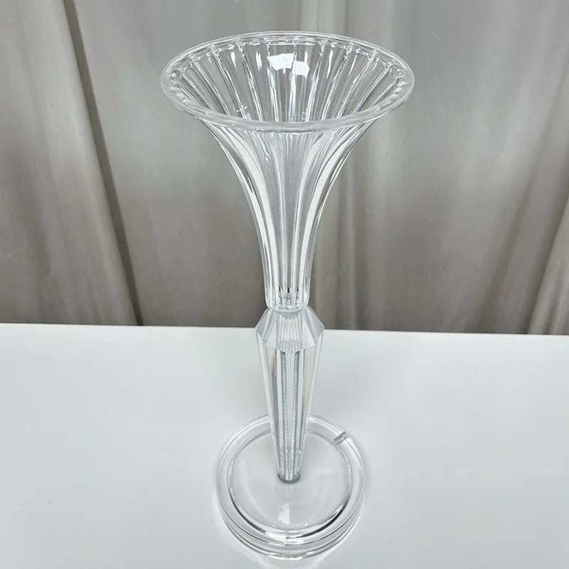 10pcs Modern Acrylic Flower Stand - Clear Vase for Wedding Table Centerpiece, Personalized Home Decor, Party Decoration