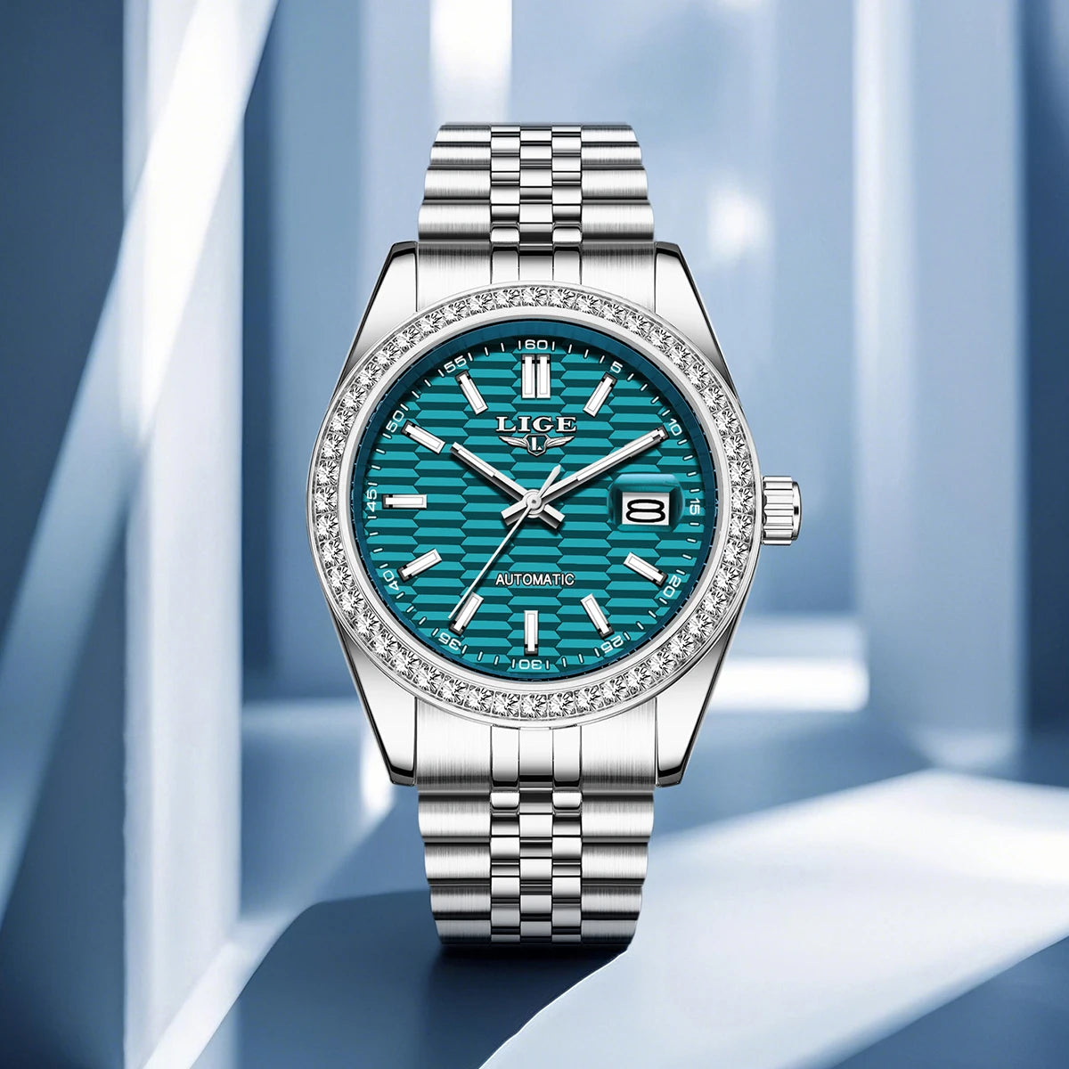 LIGE Top Luxury Men Mechanical Watches Waterproof Luminous Date Men Automatic Watch Male Sport Fashion Men's Watches+Box