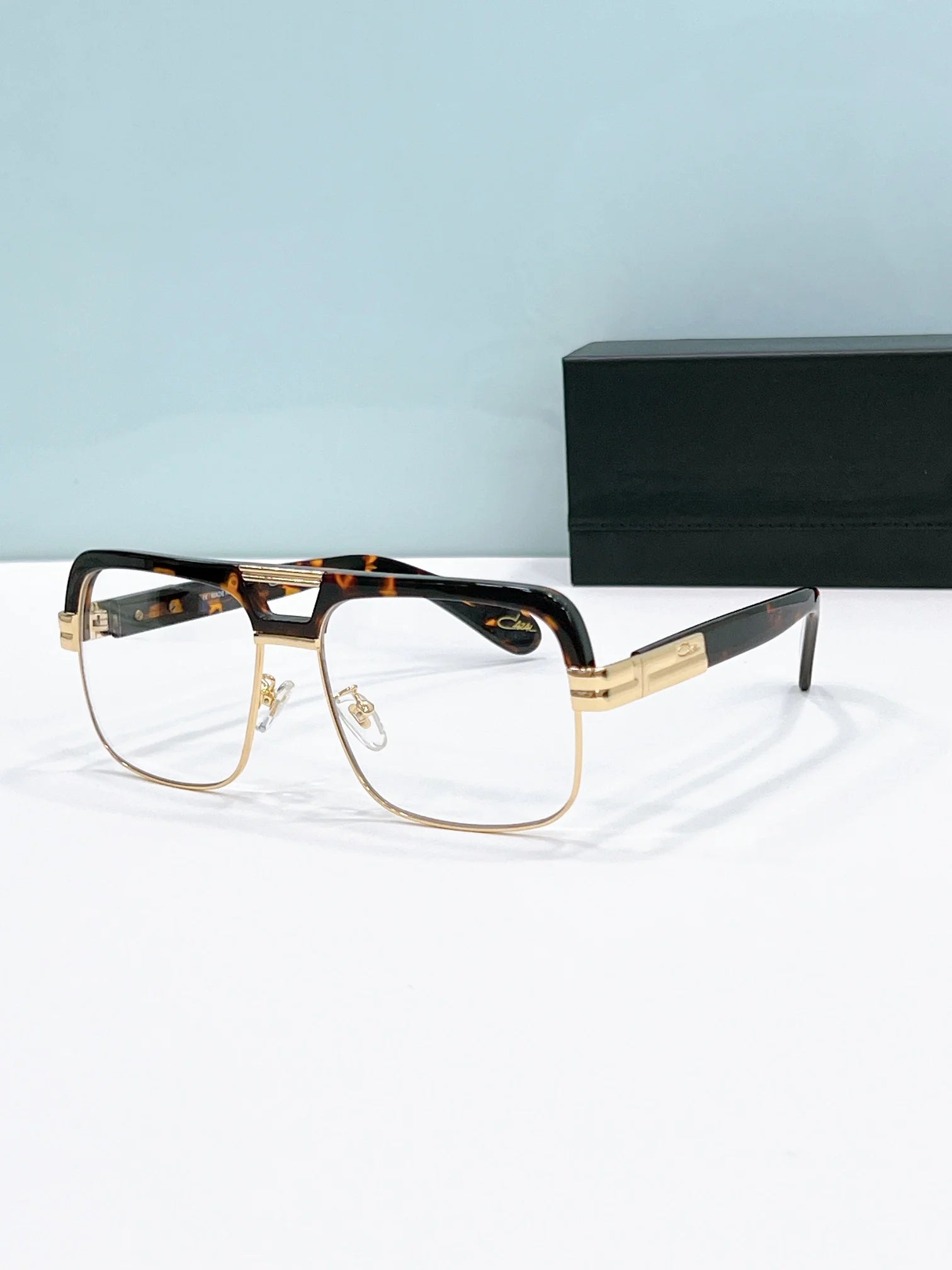 Original CCAZAL MOD993 Luxury Black Acetate Frame Square Men Sunglasses Yellow Lenses Driving Anti-Glare Women Couple Eyewear