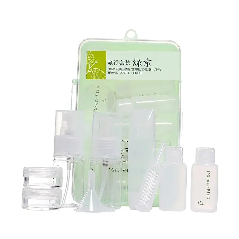 10PCS Travel Cosmetic Dispenser Bottle Set Portable Cosmetic Skincare Empty Bottle Portable Spray Bottle For Airplane