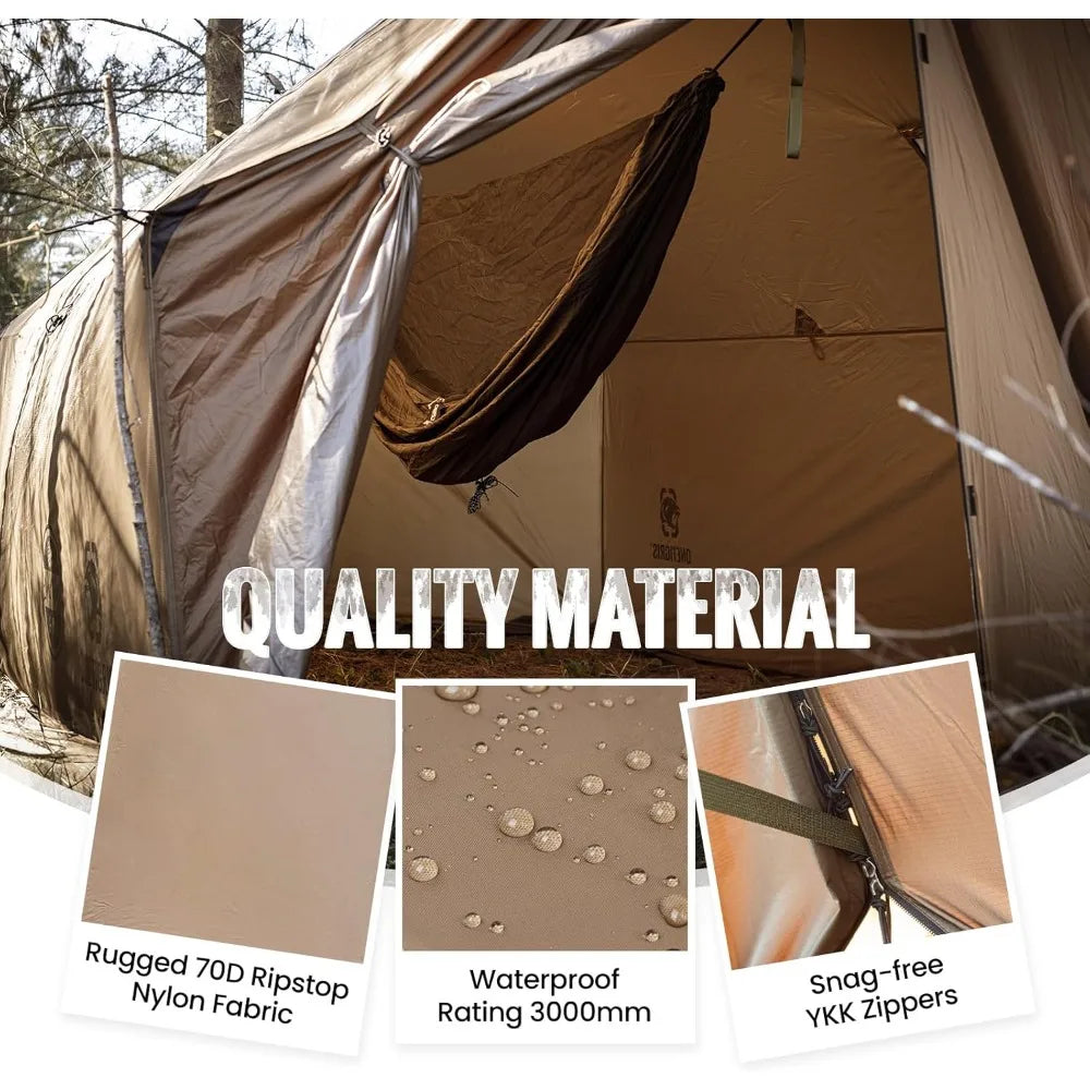 OneTigris TEGIMEN Hammock Hot Tent with Stove Jack - Spacious, Versatile Wall Tent with Snow Skirt - 3000mm Waterproof
