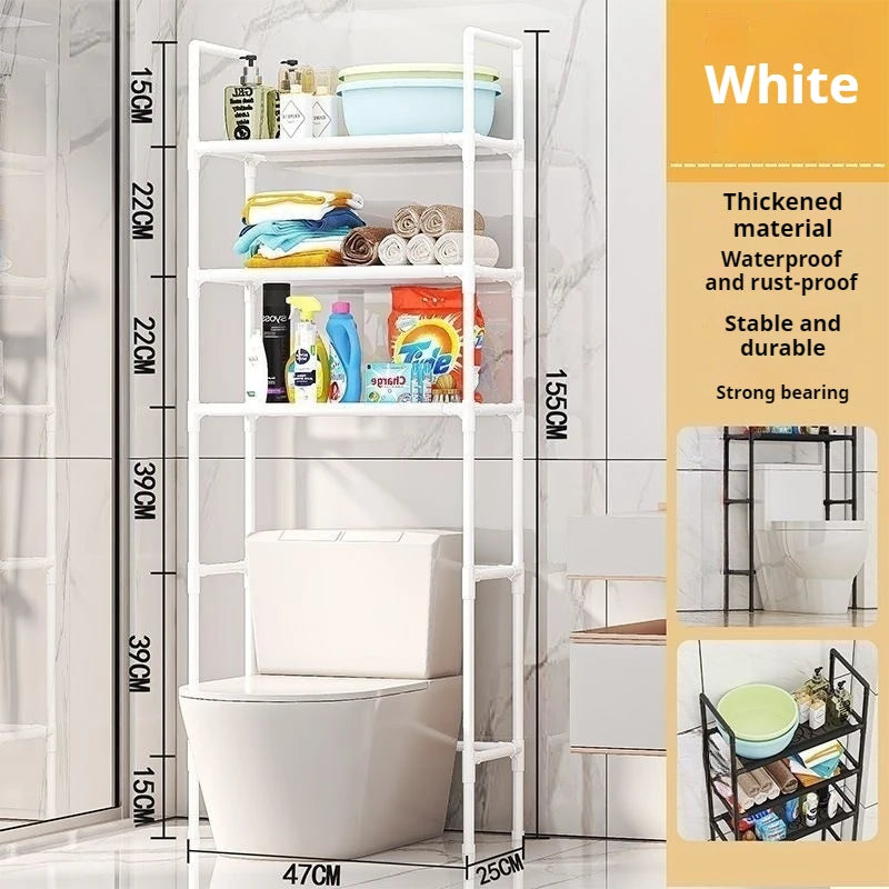 Floor Standing Storage Rack For Bathroom Increases Space Saving Multi Story Bathroom Storage Racks Without Holes Laundry Rack
