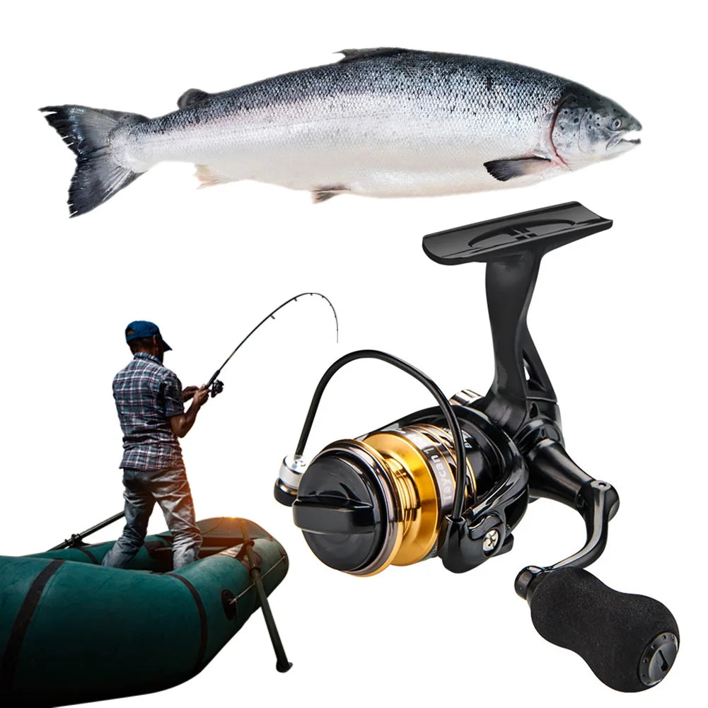 Spinning Wheel Metal Spool Spinning Fishing Reel 4.8/1 Gear Ratio All Purpose Fishing Spinning Reel for Freshwater Saltwater