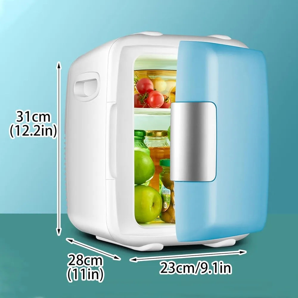 Portable Fridge, Makeup Small Refrigerator with Removable Shelves, Electric In Tiny Fridge for Office, Kitchen, Dorm, RV, Drink,