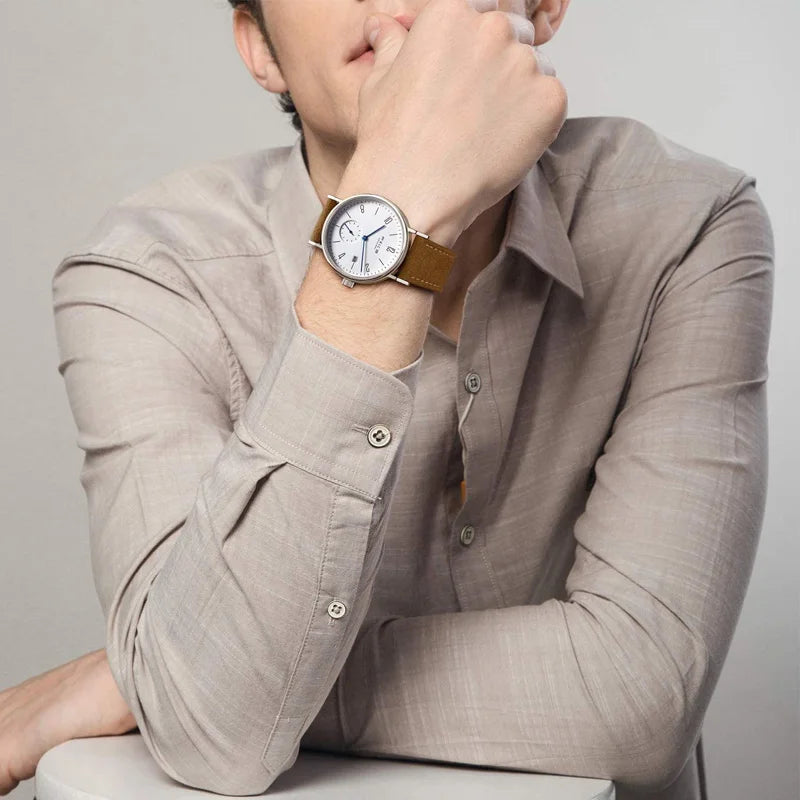 FEICE Unisex Wristwatch Bauhaus Men's Watches Automatic Mechanical Watch Stainless Steel Waterproof Casual Fashion Watch FM201