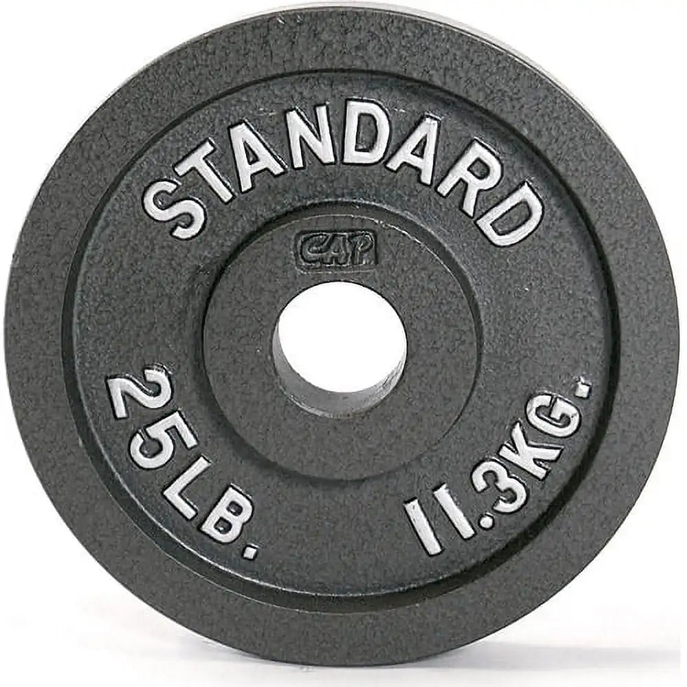 Barbell Gray  Cast Iron Weight Plate, 25 lb,Made of solid cast iron for durability