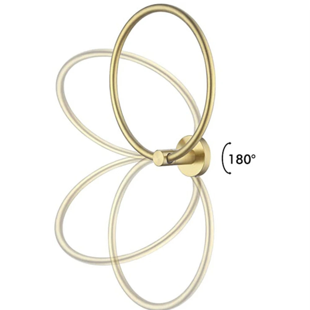 Towel Ring Black/Brushed Gold Stainless Steel Wall Hanging Drill Hole Towel Storage Rack Bathroom Accessories Round Towel Holder