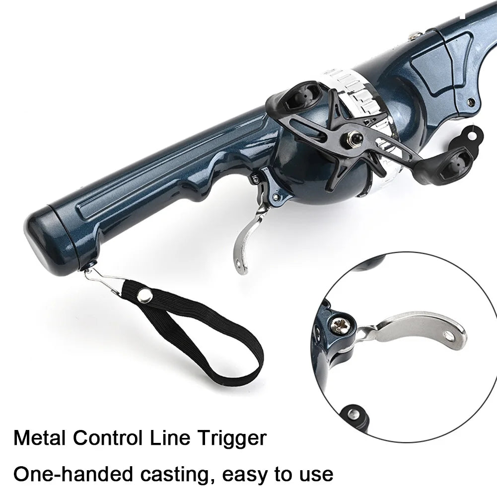 Portable Folding Fishing Rod Telescopic Fishing Pole with Reel Line Spinning Rod Carbon Fiber for Outdoor Fishing Gifts for Men