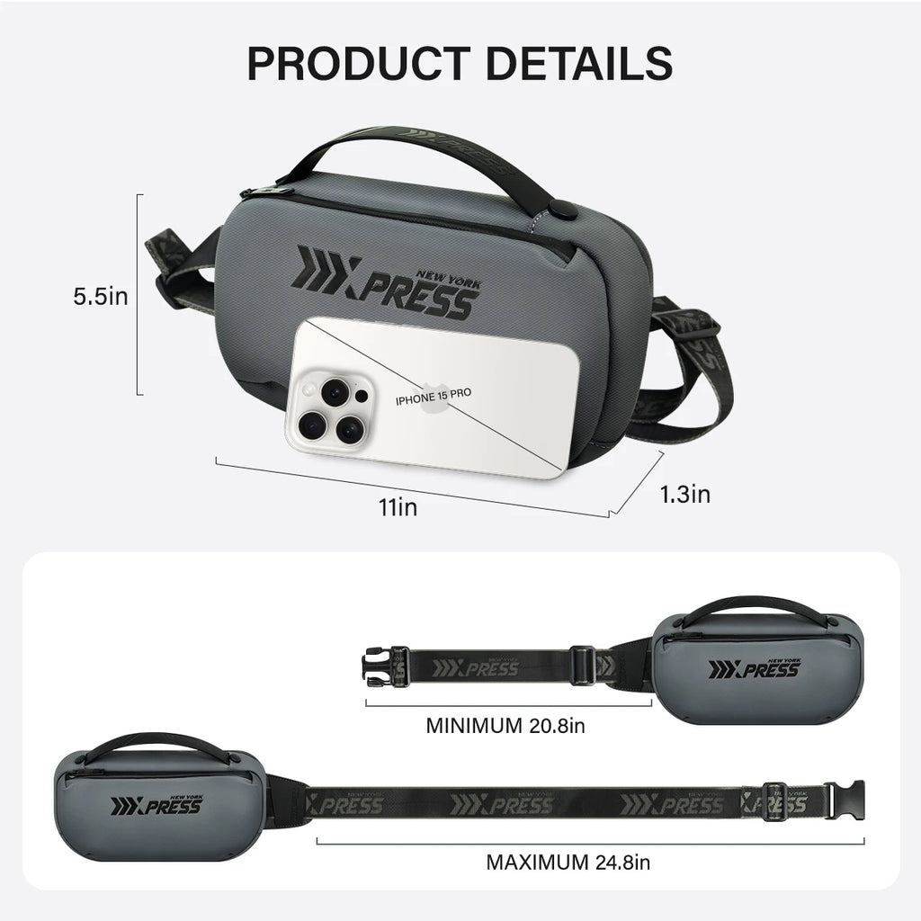 Crossbody Bag for Men,Anti Theft Waterproof Chest Bag Multifunctional Shoulder Bag Fashion Casual Travel Sling Bag