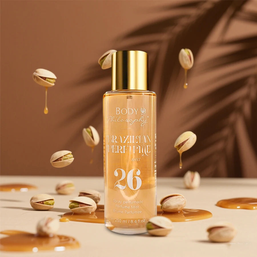 Women's Brazilian Perfume, 250ml Body & Hair Mist, Vanilla Uplifting Fragrance, Long Lasting Floral Fruity Gourmand Scent Spray