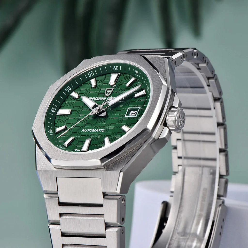 PAGANI DESIGN PD-YS023 New Automatic Men's Watch 40MM Full Stainless Steel Mechanical Sports Wrist Watch for Men