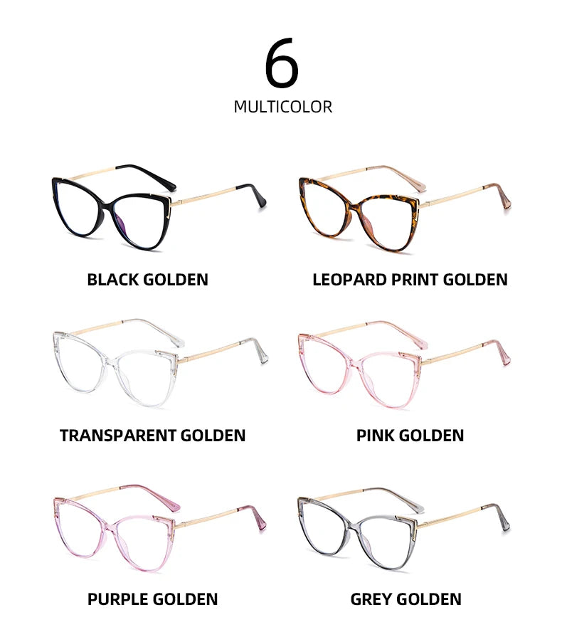 Personality Cat Eye Anti-Blue Light Spring Hinged Glasses Cross-Border Men Women Glasses Shopping Leisure Advanced Frames