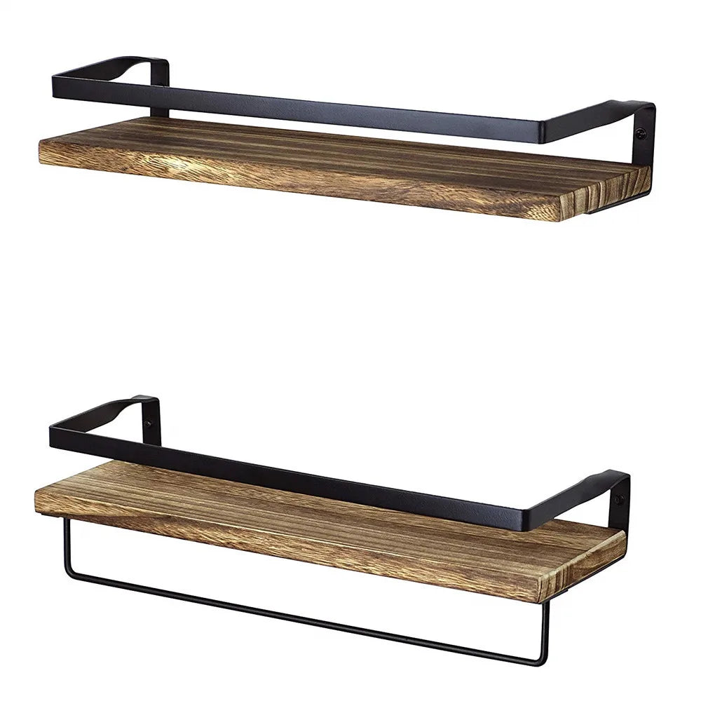 Bathroom Items Kitchen Solid Wood Bore Storage Shelf Floating Wall Shelves Accessories Organizer Hardwares Hardware Fixture Home