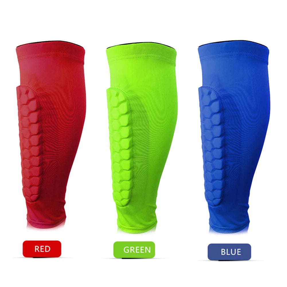 1-2pc Honeycomb Lower Leg Guards Anti-collision Outdoor Sport Leg Protective Gear Sweat-absorbing Quick-drying Workout Accessory