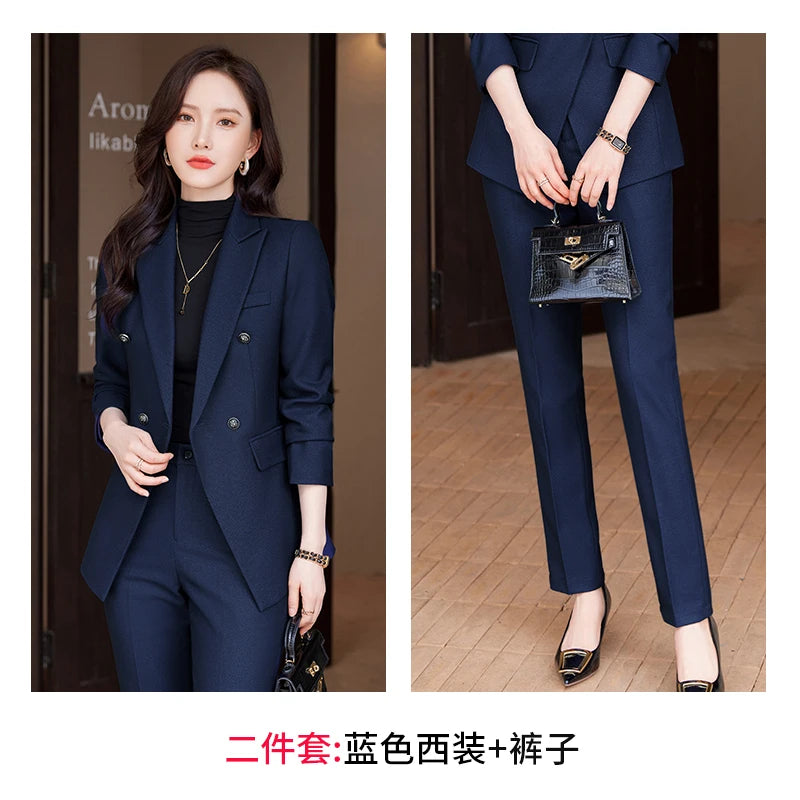 Women's Professional Suit Pantsuits, Highest Temperament to Make You Unique, Autumn and Winter Fashion, New