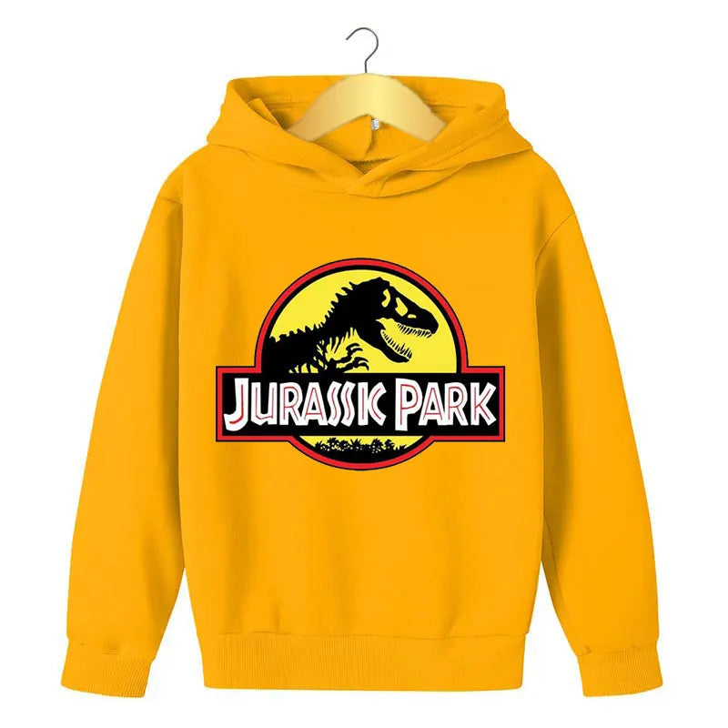 Children Clothing Jurassic Park Dinosaur print Boys Girls Hoodie  Tops Spring Autumn Leisure Sweatshirr Toddler 3-12 Year Coat