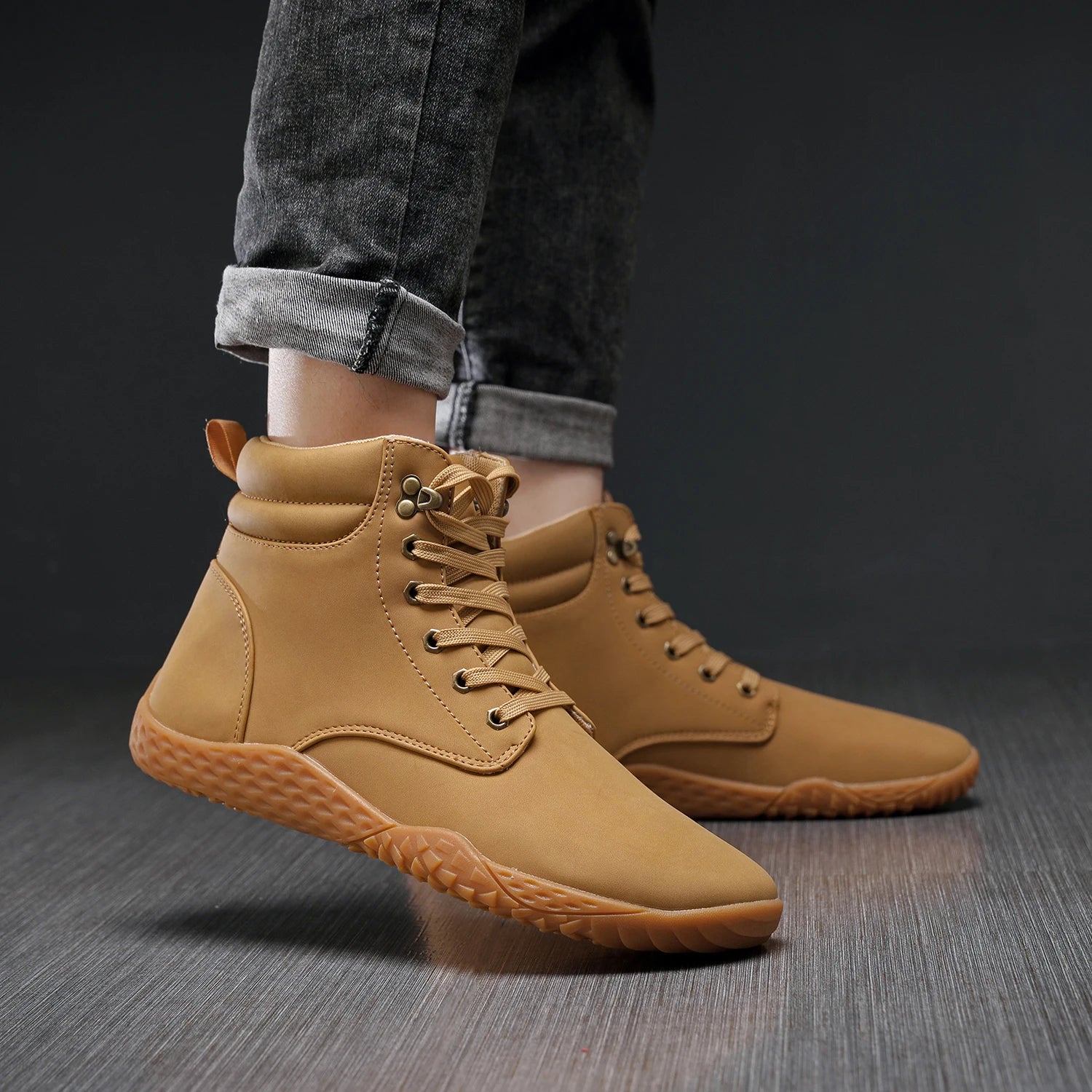 Men Wide Barefoot Shoes for Men Outdoor Trail Running Minimalist Walking Shoes Water resistant Non slip boots wear resistant