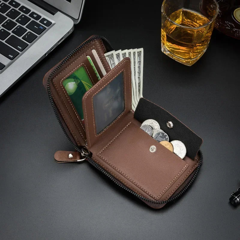 Unisex Wallet Retro Vintage Wallet European and American Horizontal Style PU Leather Multi Functional Coin Card Holder Wallets