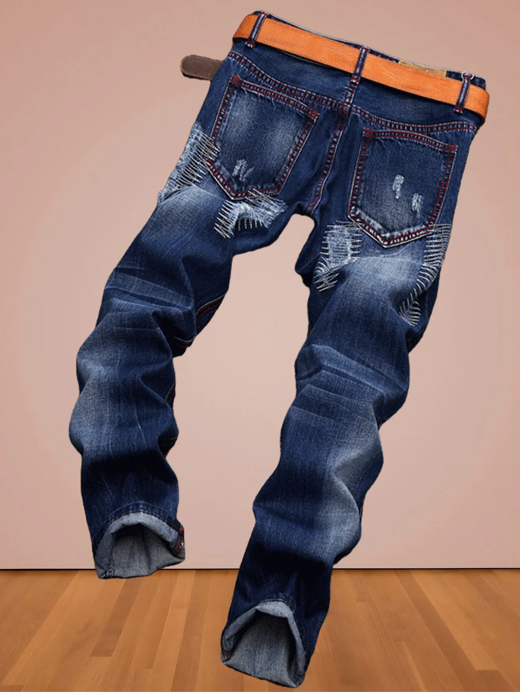 American high street fashion jeans with old holes