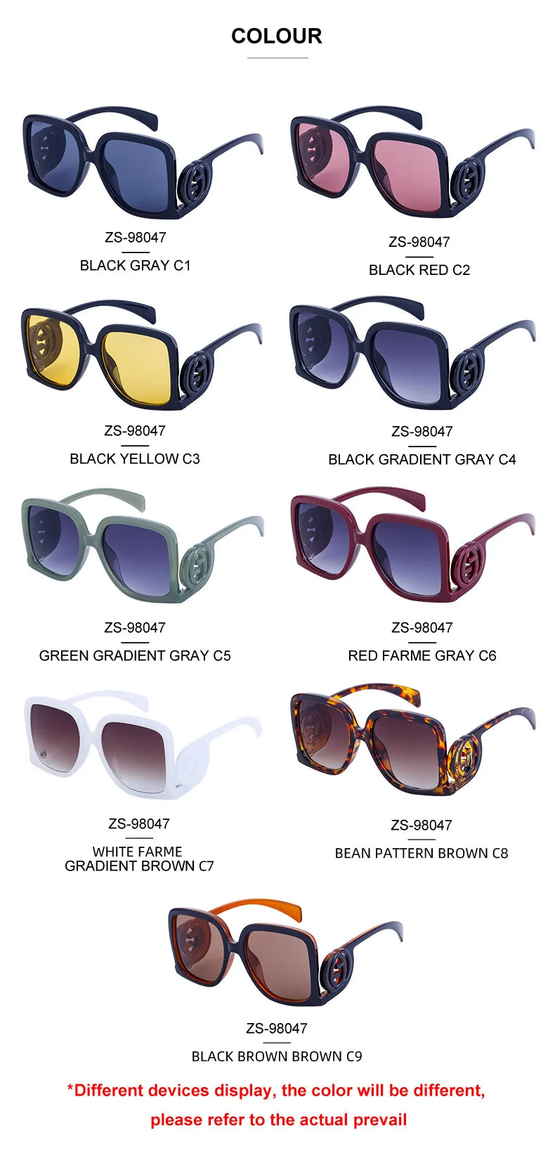 New Sunglasses for Women Retro Fashion Sun Glasses Polygonal Splicing Color Blocked Eyeglass Luxury Design Uv400