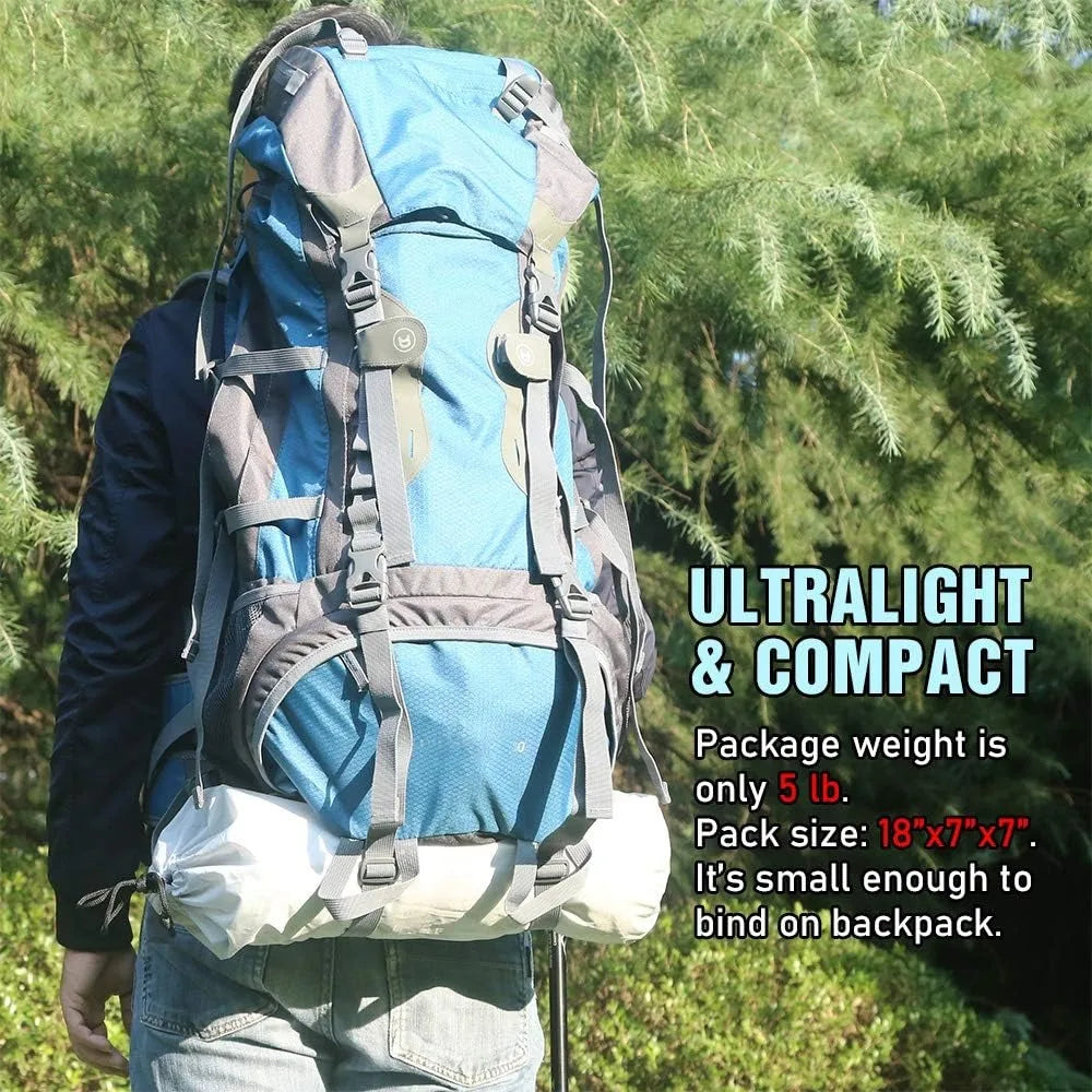 4 Persons 5lb Lightweight Tipi Hot Tents with Stove Jack, 7'3" Standing Room, Teepee Tent for Hunting Family Team Backpacking Ca