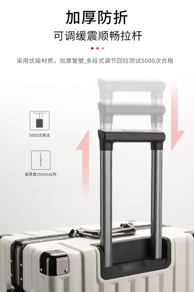 New High-value rolling luggage men women fashion hard trolley suitcase carry ons large-capacity silent travel boarding case