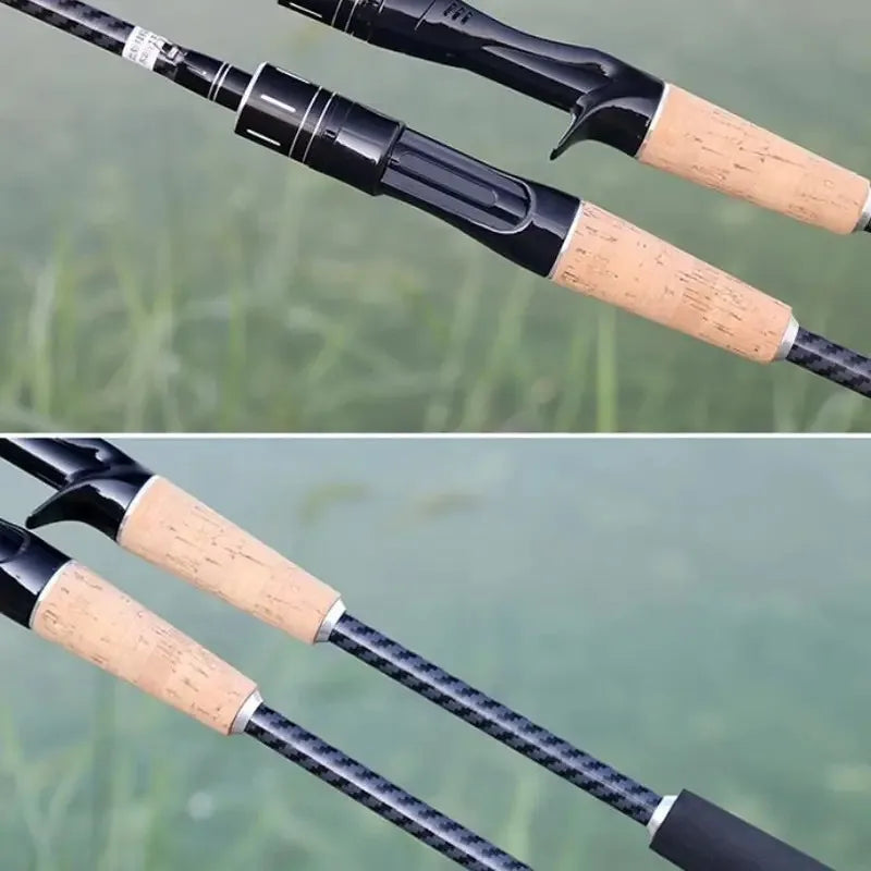 Carbon Lure Rod with Wooden Handle,180cm/70.86inch,Suitable for a variety of fishing environments