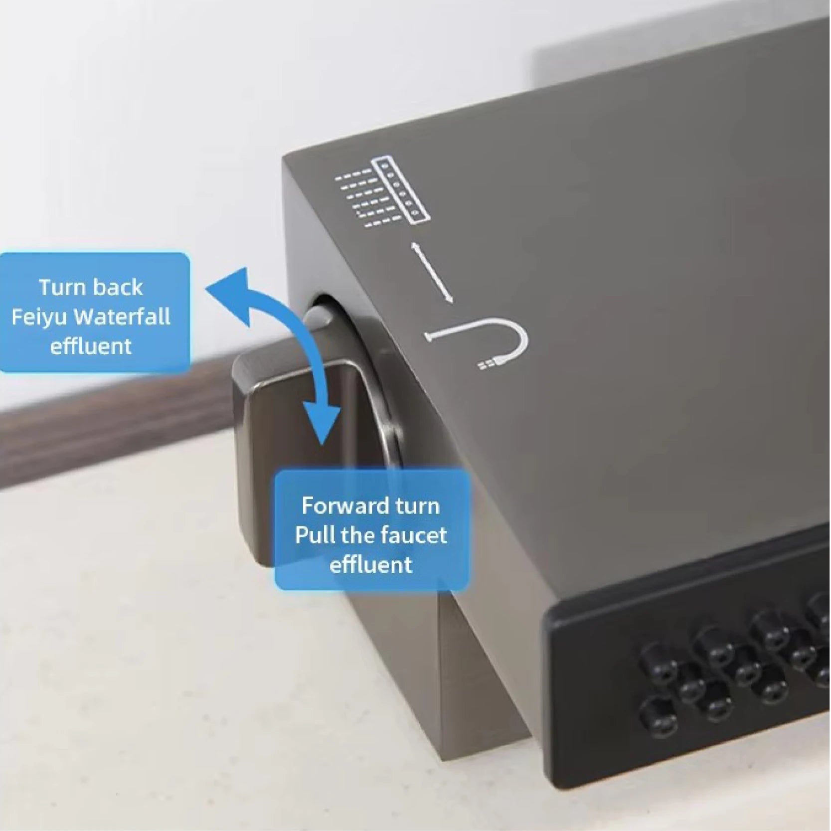 Luxury Gunmetal Brass LED Digital Display Kitchen Faucet 1 Hole Pull-out with 2 Modes Ceramic Valve Core Hot&cold Water Sink Tap