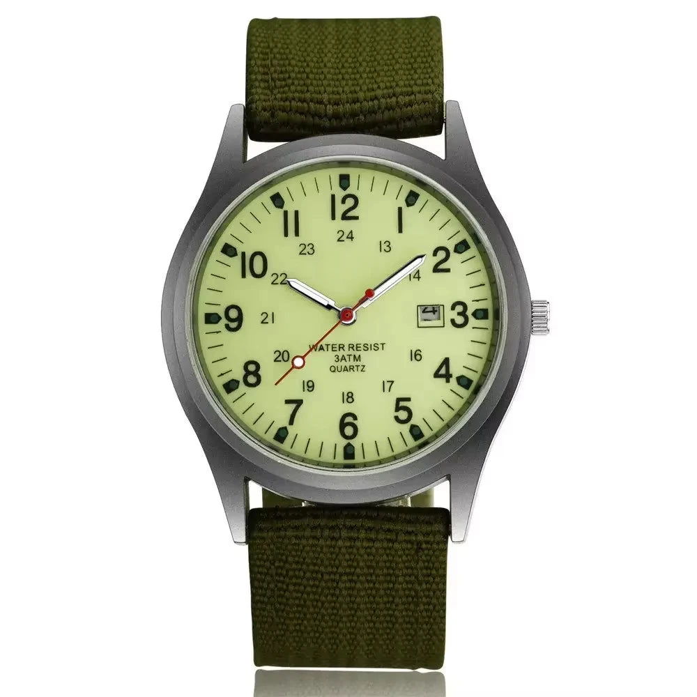 Mens Watches Luminous Hands Clock Luxury Military Sports Date Quartz Wristwatch Men Casual Nylon Watch Relogio Masculino