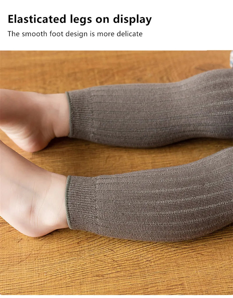 Spring Baby Boys Girls Pants Newborn Girl Leggings Tights Cotton Stretch Kids Children Knitting Trousers For 0 to 6Years