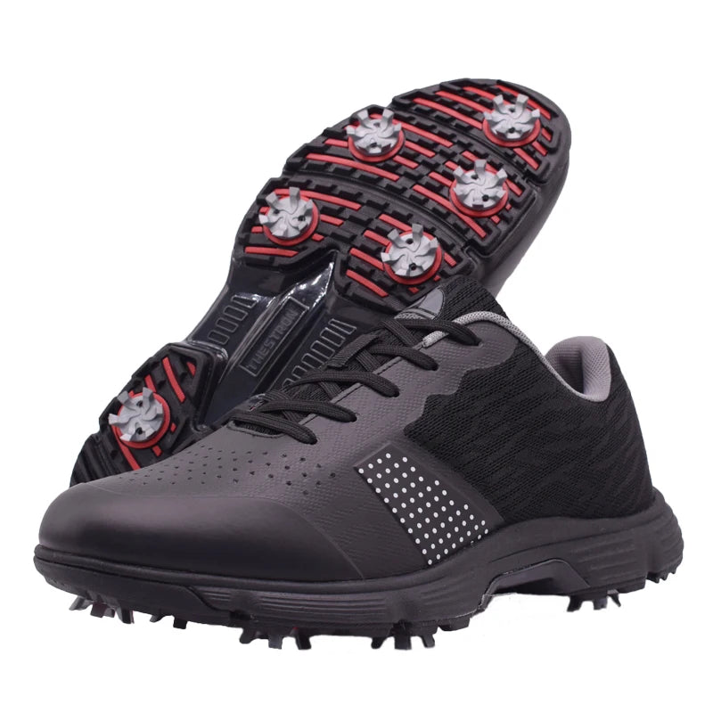 Men Professional Golf Shoes Men Spikes Golf Sneakers Anti Slip Walking Footwears