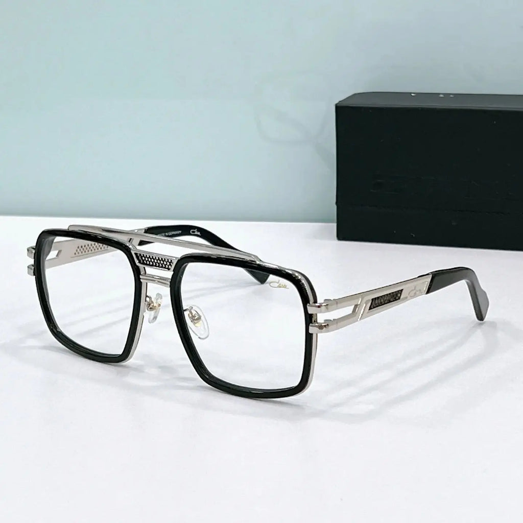 Original CAZA MOD6033 Classic Stylish Gradient Blue Lenses Men Sunglasses Luxury Design Gold Alloy Frame Women Couple Eyewear