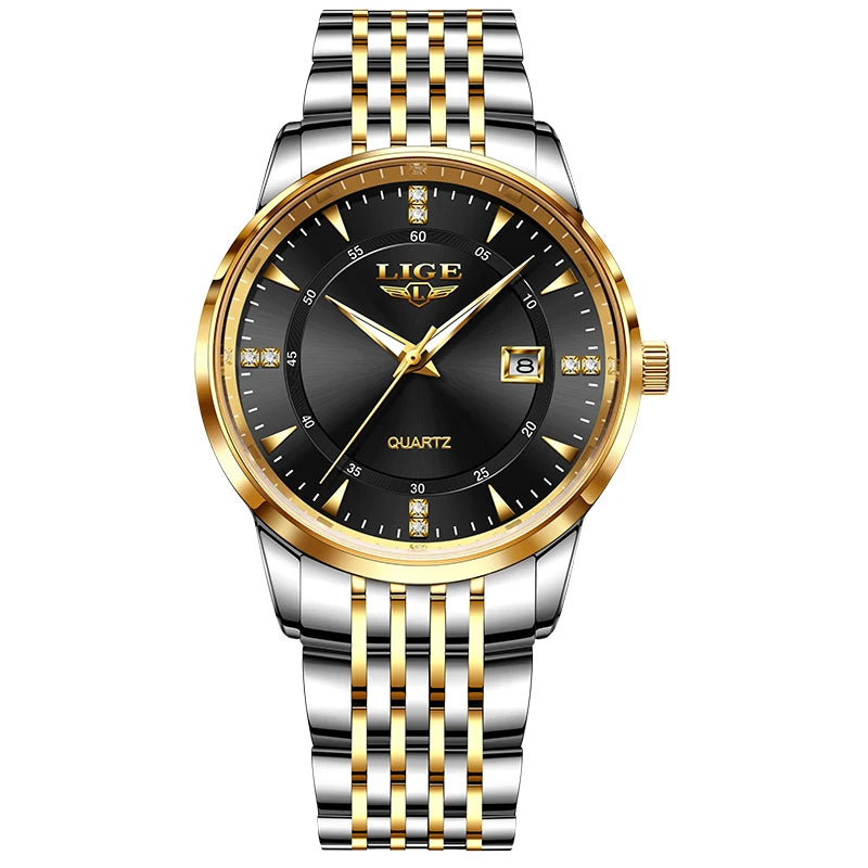 LIGE New Waterproof Watches Women Fashion Women's Bracelet Watch Top Brand Luxury Date Quartz Watch for Women Relogio Feminino