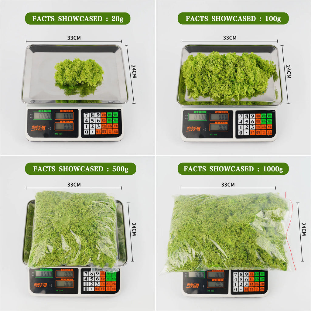 500g/1000g Mini Landscape Fake Grass Eternal Life Moss Grass Artificial Green Plants Home Garden Decoration DIY Crafts