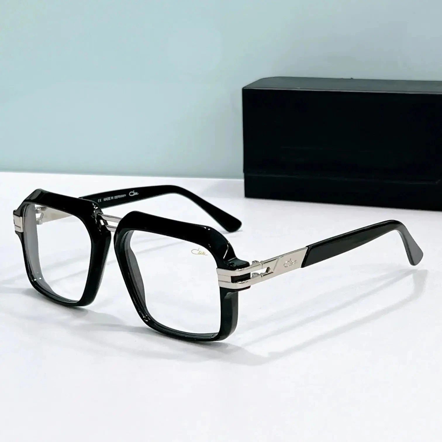 Original ACAZAL MOD60043 Trendy Square Red Alloy+Acetate Frame Men Sunglasses Top Quality Luxury Designer Women Couple Eyewear