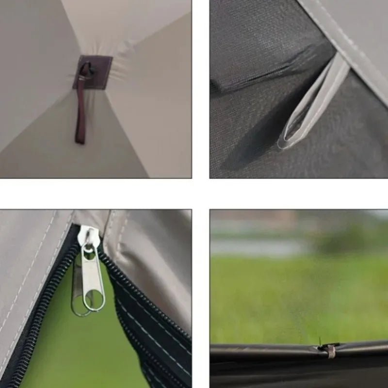 Sun Beach Outdoor Camping Tent Waterproof Portable Folding Awnings Tent Automatic Family Nature Hike Village Camping Hiking