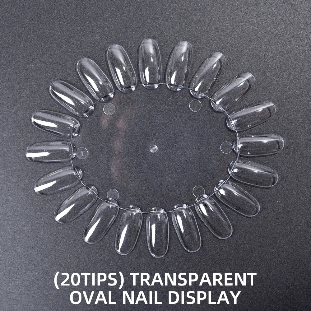 False Nails Tips Display Sticks Clear Nail Swatch Nail Gel Polish Showing Chart Manicure Polish Practice Training Display Board