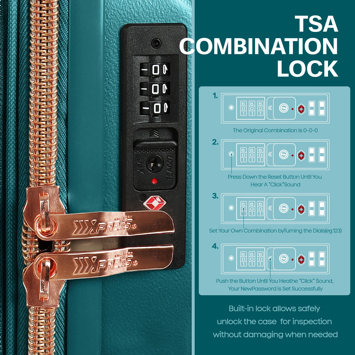 25"/29" Luggage Travel Suitcase  PP Hard Shell Lightweight Expandable Suitcase Carry On Luggage with Spinner Wheels & TSA Lock